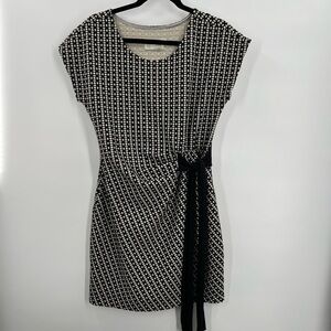 Anthropologie Dress Black/White Ladies Small